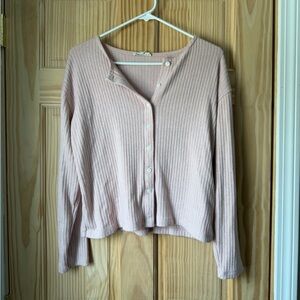 Madewell Blush Ribbed Knit Top